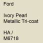 Preview: Ford, Ivory Pearl Metallic Tricoat, HA / M6718.